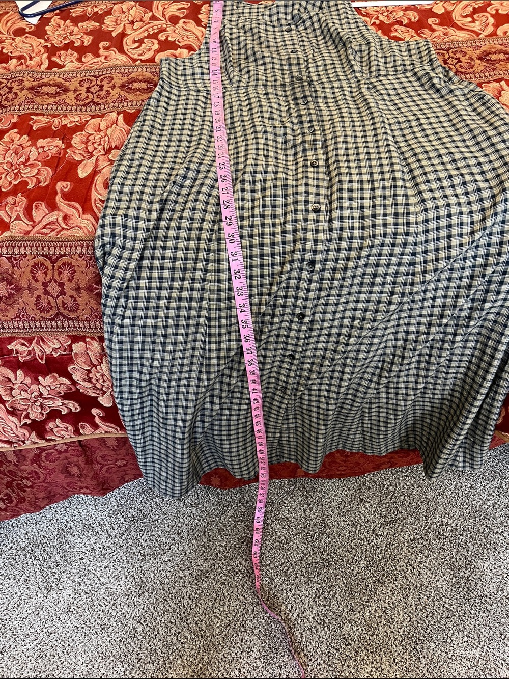 Eddie Bauer Checkered Maxi Penifore in Green and light Green! - Picture 8 of 8